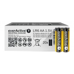 EverActive - Batterie Alcaline Industriali AA LR6 Stilo 2700 Mah - Confezione Da 40 Batterie