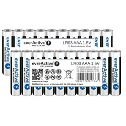 EverActive - Batterie Pro Alcaline AAA LR03 Ministilo  1250 mAh - 2 Confezione Da 10 Batterie